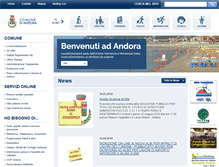 Tablet Screenshot of comune.andora.sv.it